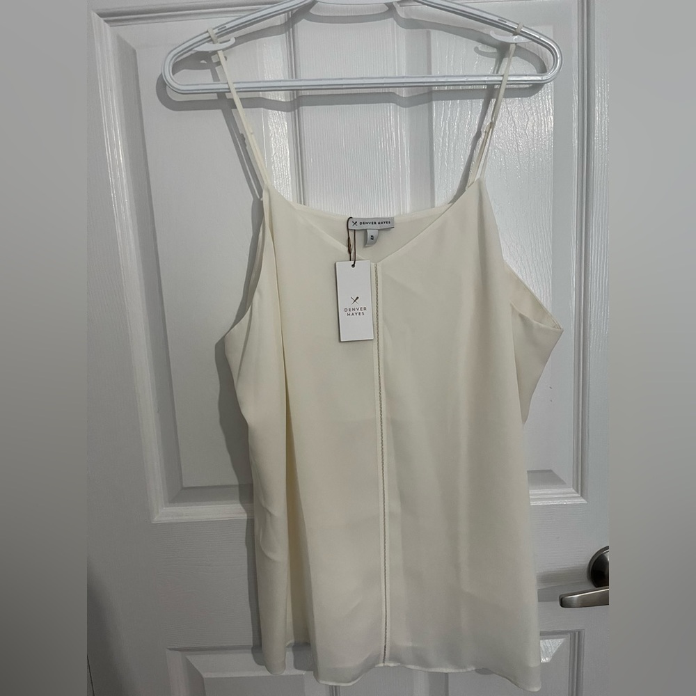 White Denver Hayes blouse tank top